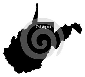 West Virginia Silhouette Map