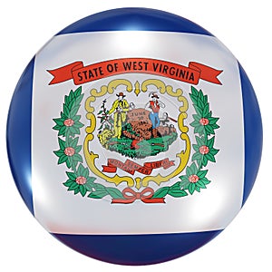 West Virginia State flag button