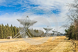 Westerbork row of synthesis Radio Telescope photo