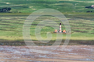 Westerhever, Aerial Photo of the Schleswig-Holstein Wadden Sea National Park