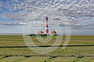 Westerhever Lighthouse,North Sea,North Frisia,Germany