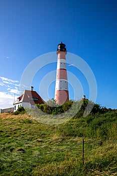 Westerheversand lighthouse with almost blue sky