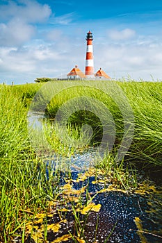 Westerheversand lighthouse, North Sea, Schleswig-Holstein, Germany