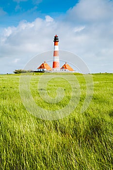 Westerheversand lighthouse, North Sea, Schleswig-Holstein, Germany