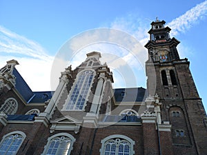 The Westerkerk church of Amsterdam city, in Holland, Netherlands