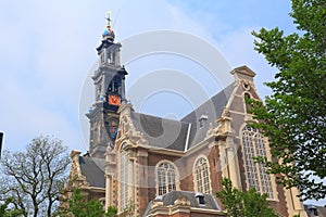 Westerkerk church in Amsterdam, Netherlands