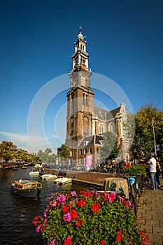 Westerkerk in the sunshine, Amsterdam
