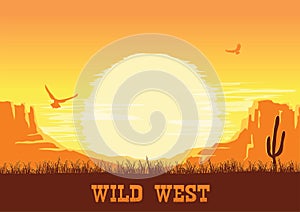 Western American desert nature background.