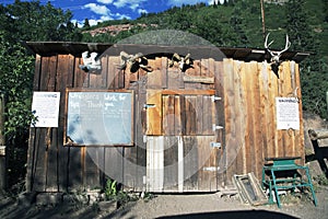 Western building at Bachelor, Box Canyon Mine Tour, Ouray, Colorado, USA photo
