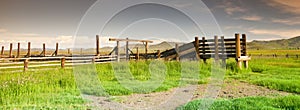 Western Cattle Corral and mountains