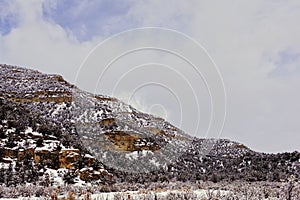 Western Colorado Rockies under fresh snow.