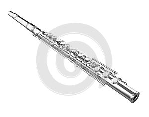 Western Concert Flute Isolated