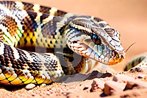 Western Desert Rattlesnake snake reptile animal coiled