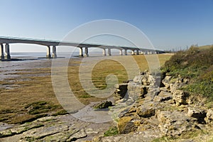 Western end of the Second Severn Crossing, bridge over Bristol C