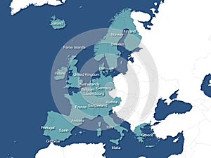 Western europe map