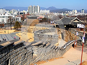 Western Gate in Hwaseong Fortress, Suwon photo