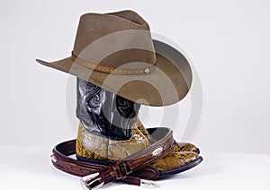 Western Hat boots and belt