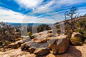 Western Landscape of Enchanted Rock, Texas.