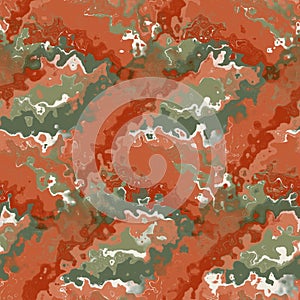 Western marbled mottle seamless raster pattern. Bohemian desert orange irregular cloth design for verstaile nature