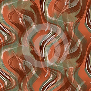 Western marbled mottle seamless raster pattern. Bohemian desert orange irregular cloth design for verstaile nature