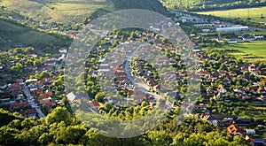 The western part of Deva city seen from the hill of the citadel.