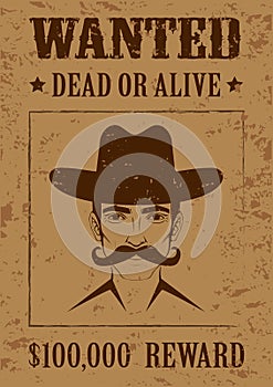 Western poster, wanted dead or alive,