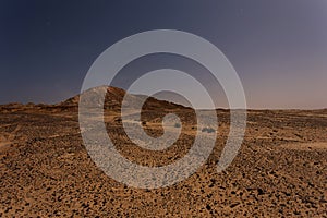 Western Sahara lanscape at night