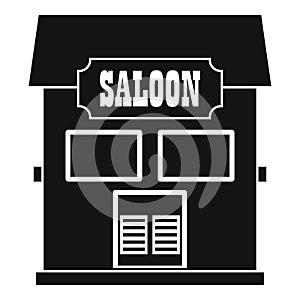 Western saloon icon, simple style
