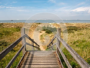 Western Scheldt river beach, Breskens, Zeeland, Netherlands