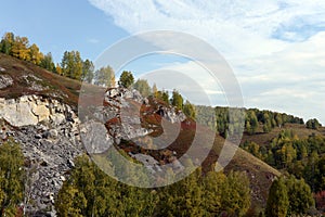 Western Siberia. Mountain landscape in the Charyshsky district of the Altai Territory