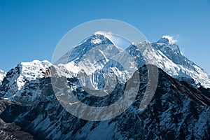 Western side of Mount Everest and Lhotse Himalaya, Nepal