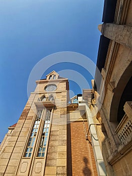 Western style building under blue sky