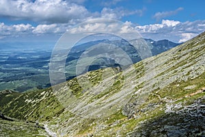 Západné Tatry z Vysokých Tatier, Slovensko