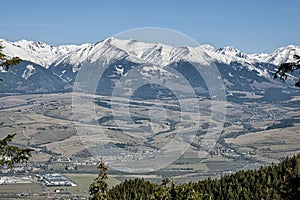 Western Tatras and Liptov basin from Low Tatras, Slovakia