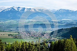 Western Tatras and Liptov basin from Low Tatras, Slovakia photo