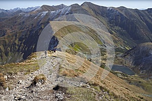 Západní Tatry, Roháče, Slovensko: Pohled z vrcholu Volovec