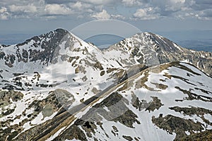 Scenérie Západních Tater z vrcholu Baranec, Slovensko, turistická tematika