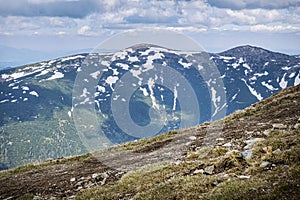 Western Tatras scenery from Baranec peak, Slovakia, hiking theme