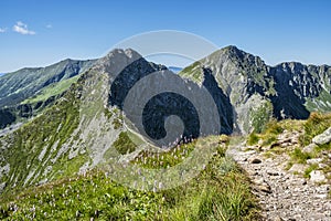 Western Tatras scenery from Volovec peak, Slovakia, hiking theme