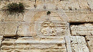 Western Wall close up on the stones, Jerusalem
