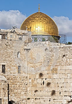 Western wall and dome of the rock