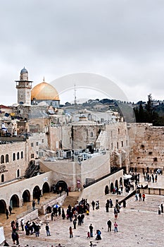 Western Wall and Dome of Rock in Jerusalem, Israel