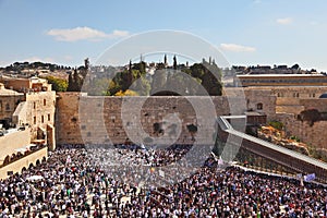 The Western Wall in Jerusalem temple