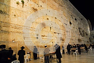 Western Wall at Night