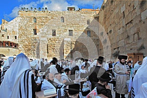 The Western Wall of the Temple in Jerusalem