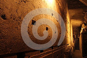 Western Wall Tunnel. 485 metres. The biggest stone - 510 long tons