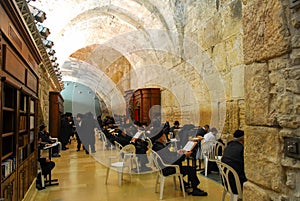 Western Wall (Wailing wall), Jerusalem at night