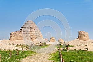 Western Xia tombs (Xixia Wangling). a famous historic site in Yinchuan, Ningxia, China.