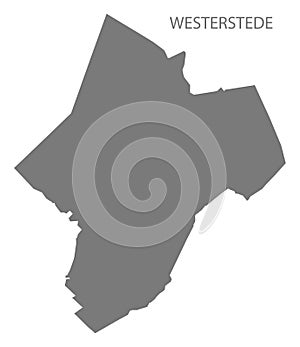 Westerstede city map grey illustration silhouette