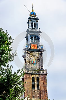 Westertoren of the Wester Church in Amsterdam